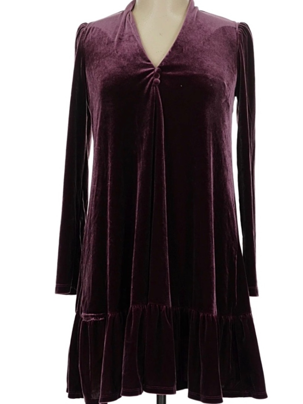 Taylor burgundy velvet dress
